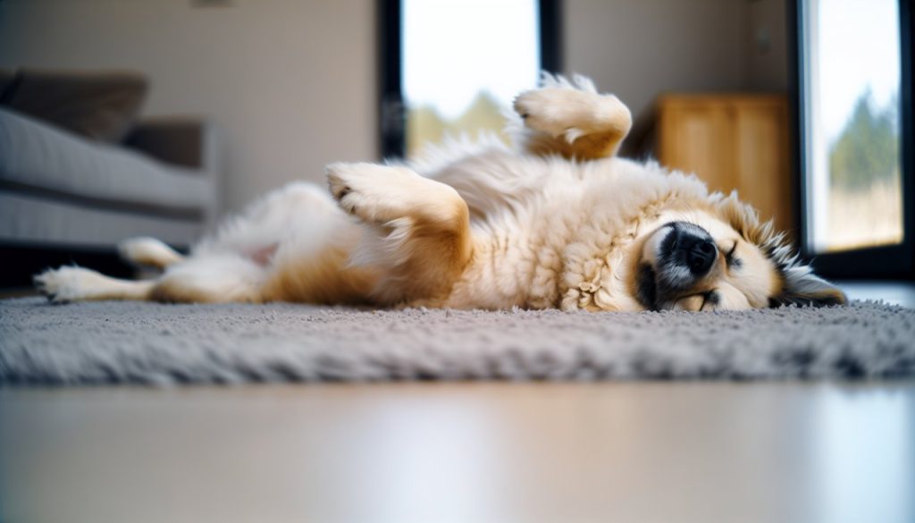 Mon chien dort sur le dos, pattes en l'air : décryptage d'un
