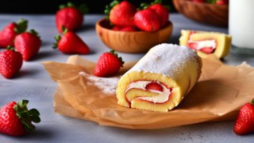 Le Gâteau roulé aux fraises : une recette légère et facile à préparer pour régaler les papilles