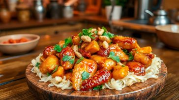 Recette du soir : Un sauté de poulet relevé à la sauce miel-noix épicée