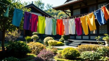 Séchage du linge : la technique japonaise de l'arc-en-ciel qui révolutionne nos habitudes