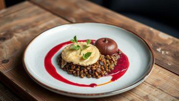 Parmentier de lentilles fondant et mousse chocolat-betterave : un duo surprenant