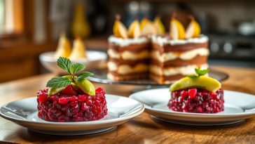 Recettes gourmandes : Tartare de betterave et avocat crémeux suivi d'un Tiramisu aux poires et café