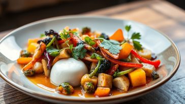 Sauté croquant de légumes de saison et panna cotta crémeuse à la châtaigne : un duo gourmand irrésistible