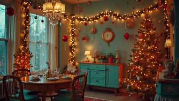 deco rétro pour la maison pour le Nouvel An