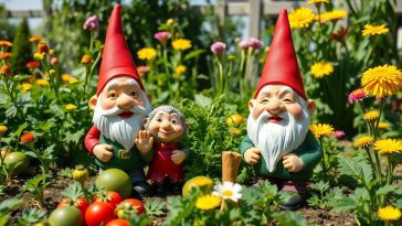 Les nains de jardin revisités : quand l'humour s'invite au potager