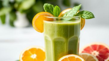 Comment préparer le smoothie vert parfait avec des épinards frais et des agrumes de saison