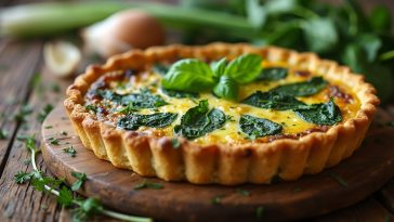 Quiche aux épinards, oignons nouveaux et fromage frais : la recette gourmande qui va égayer votre table
