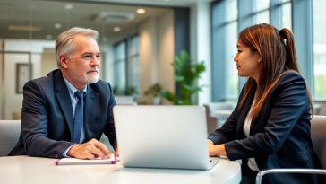 un patron discute avec un employé