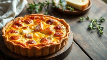Chèvre, jambon, croûte dorée… cette quiche réconfortante met tout le monde d’accord