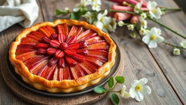 Tarte tatin à la rhubarbe caramélisée : la recette qui va révolutionner vos desserts de printemps