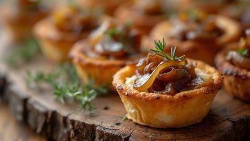 Tartelettes apéro aux oignons et chèvre : la recette parfaite pour vos soirées