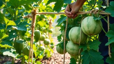 Comment guider vos melons avec une corde pour tripler votre récolte