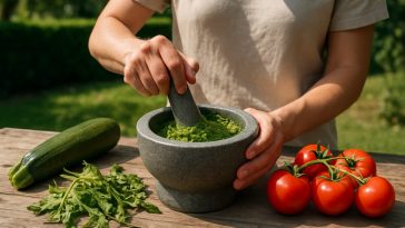 Ces fanes de tomate et courgette transforment vos déchets verts en un pesto irrésistible