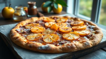 Pizza sucrée à la pomme, cannelle et caramel : la recette gourmande qui révolutionne vos desserts