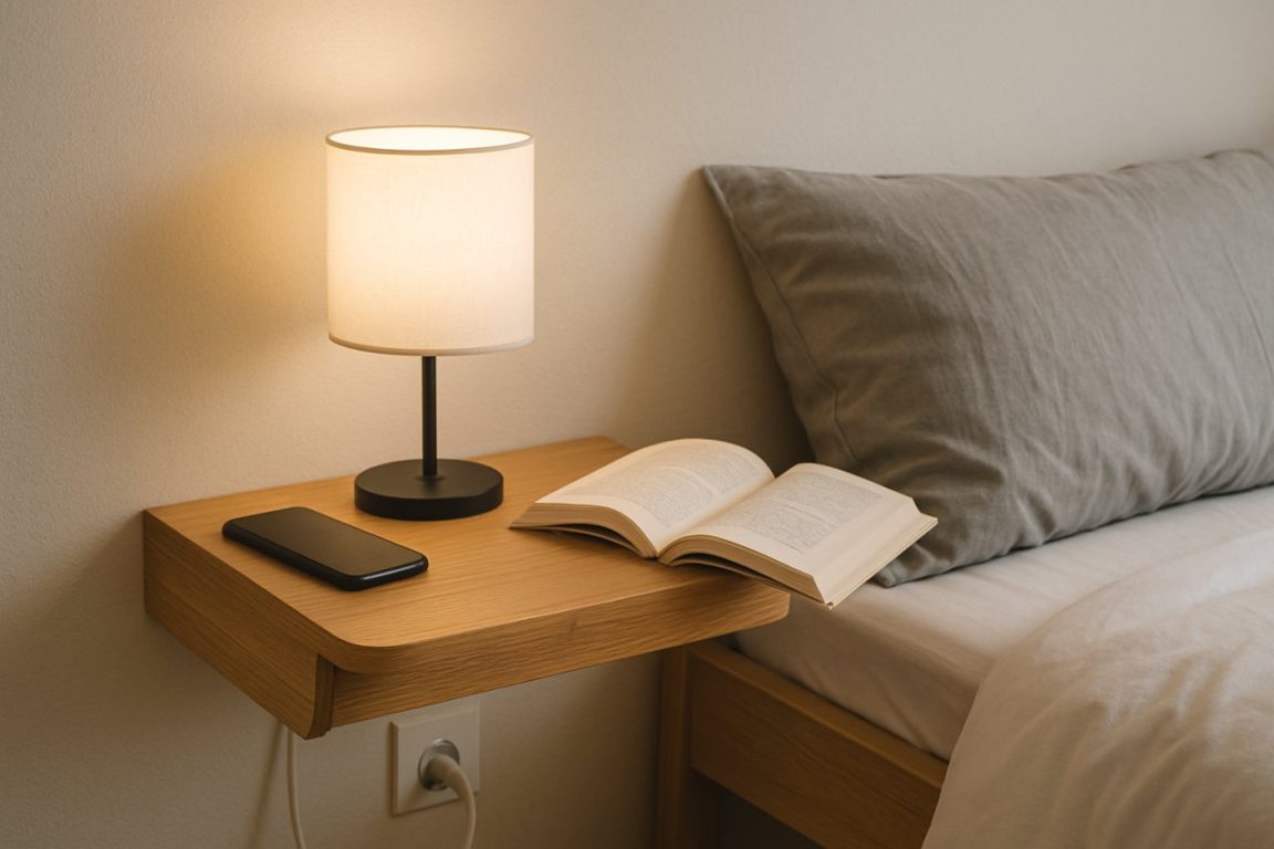 Table de chevet murale : pourquoi ce choix malin transforme complètement l’espace de votre chambre sans perdre un centimètre