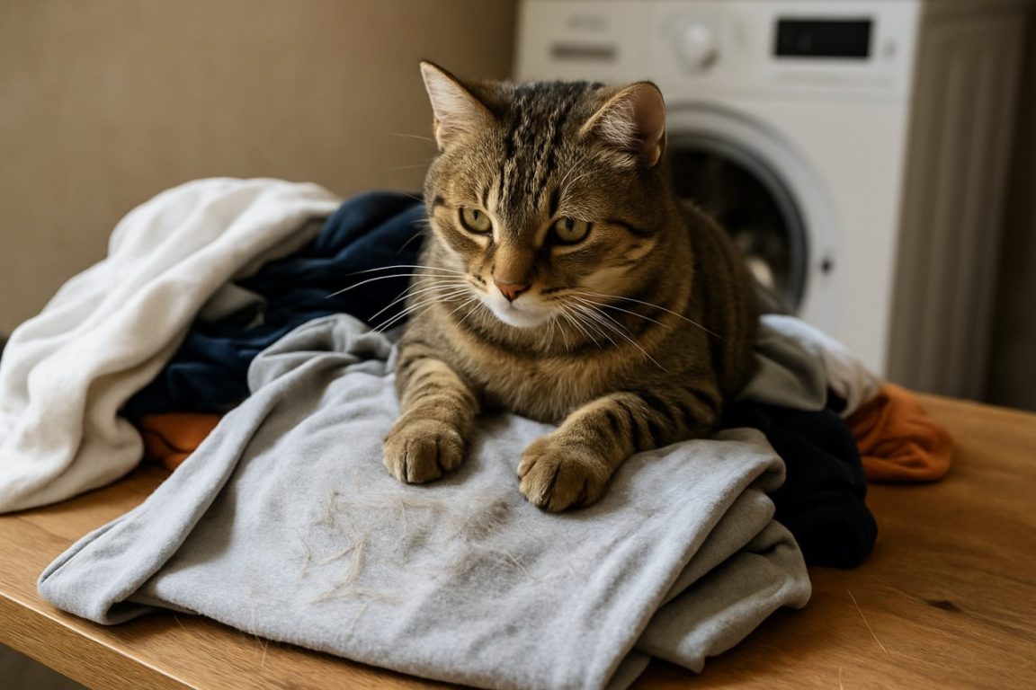 poils animaux sur linge
