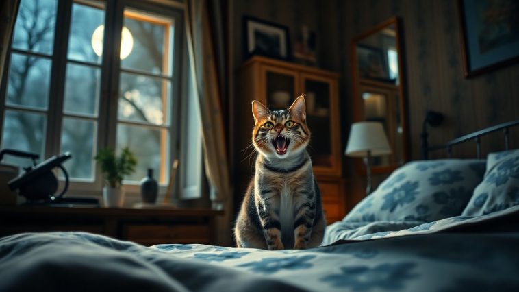 Insomnies à cause de votre chat : les causes surprenantes de ce comportement nocturne