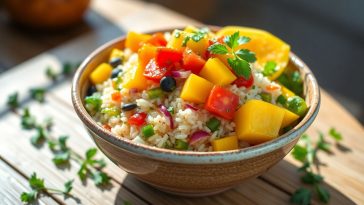 Je glisse toujours ce fruit dans ma salade de riz : le résultat surprend à chaque fois