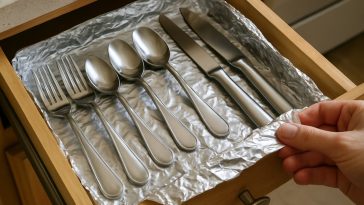 Pourquoi de plus en plus de personnes placent du papier aluminium dans leur tiroir à couverts