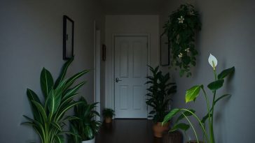 Plantes pour couloirs sombres : 5 espèces robustes qui survivent sans lumière naturelle