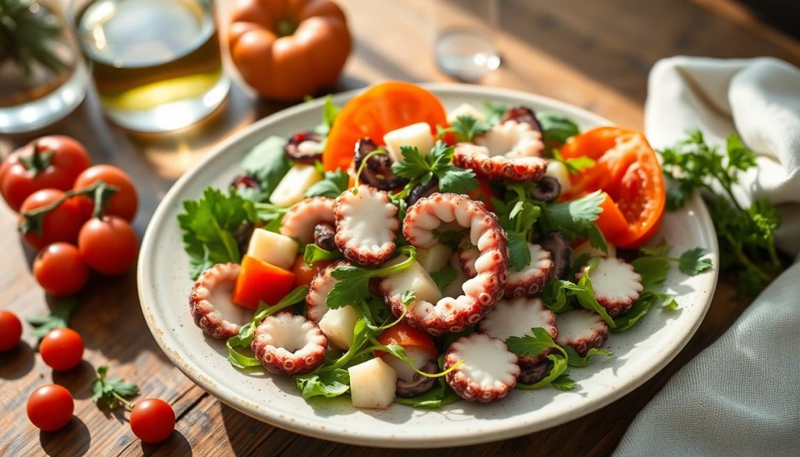 Fraîche, iodée et généreuse : cette salade campagnarde au poulpe va surprendre vos invités