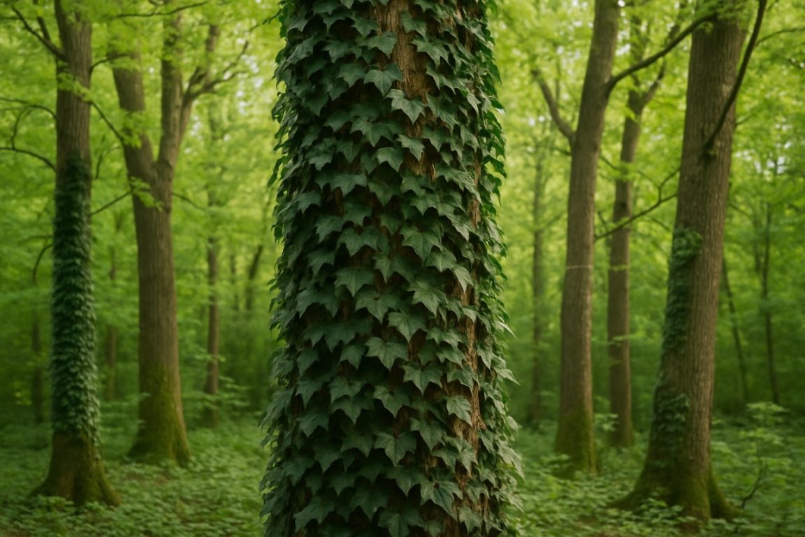 Lierre sur les arbres