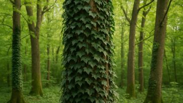 Lierre sur les arbres