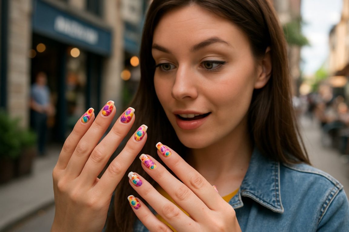 Manucure Florale Colorée : Des Ongles qui Font Vraiment Tourner les Têtes