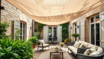 Ni parasol ni pergola : le voile d'ombrage, cette solution aérienne qui transforme votre terrasse en vrai coin d'ombre