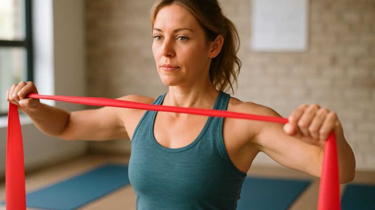 Tonifier ses bras avec un élastique : les meilleurs exercices de Pilates pour combattre l'effet chauve-souris