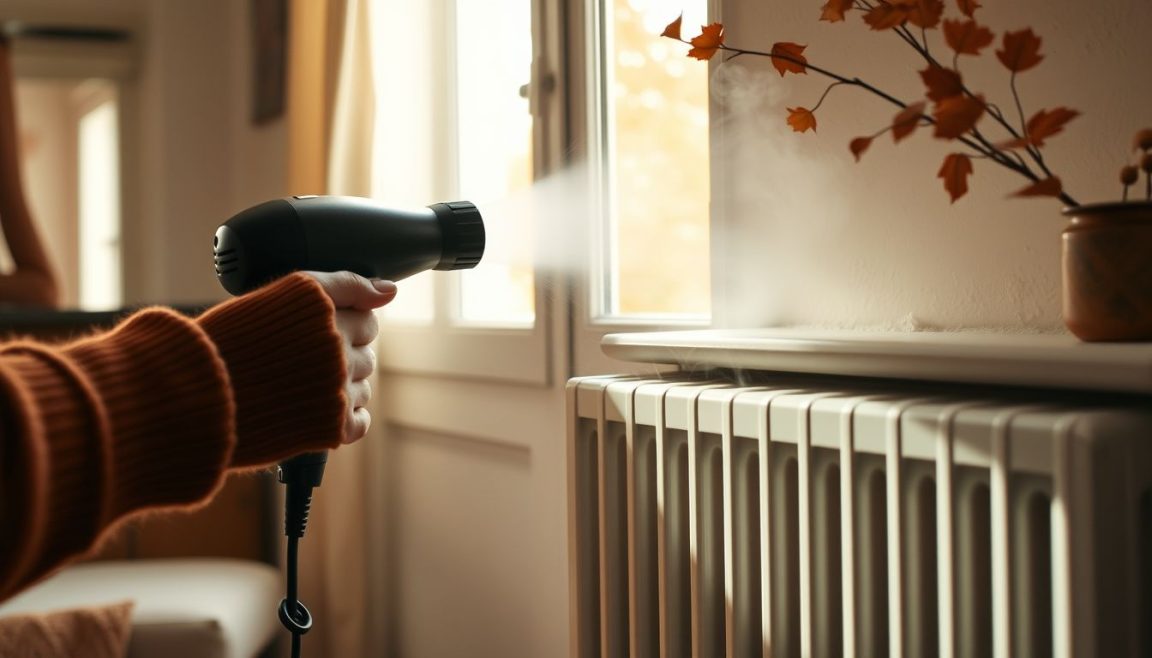 Avant de rallumer le chauffage, passez le sèche-cheveux sur votre radiateur : voici pourquoi c'est une excellente idée
