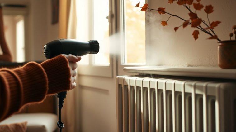 Avant de rallumer le chauffage, passez le sèche-cheveux sur votre radiateur : voici pourquoi c'est une excellente idée